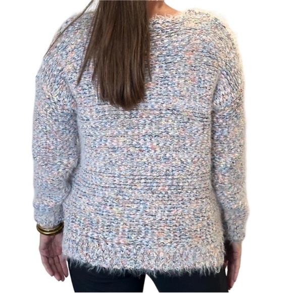 EASEL Multi pastel fuzzy sweater S/M - Picture 8 of 13